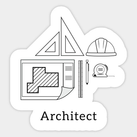 Architect Cartoon, Architect Stickers, Architecture Stickers, Engineer Stickers, Boards Architecture, Architect Day, Arch Sticker, Engineer Cartoon, Architect Tools