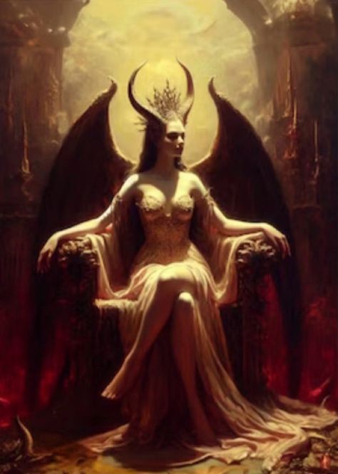 Demonology Art, Lilith Art, Female Devil, Lilith Goddess, Famous Works Of Art, Gothic Fantasy Art, Female Art Painting, Art Gallery Wallpaper, Dungeons And Dragons Homebrew