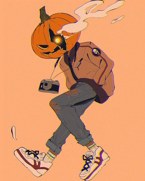 🌙🌸EVELYN 🌸🌙 on Instagram: “Pumpkin head boy🎃 he’s a big fan of scream #pumpkin #digitalart” Horror Ghost, Pumpkin Drawing, Oc Drawings, Time Painting, Halloween Drawings, 캐릭터 드로잉, Pumpkin Head, Profile Photos, Corpse Bride