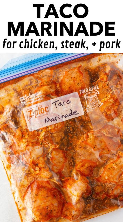 Street Taco Meat Marinade, Mexican Pork Marinade Recipe, Easy Mexican Chicken Marinade, Taco Meat Marinade, Marinade For Chicken Tacos, Chicken Taco Marinade Mexican, Taco Steak Marinade, Mexican Marinade For Pork, Mexican Meat Market Marinade