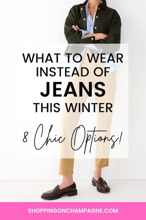 Pants To Wear Instead Of Jeans, Winter Bottoms For Women, Alternatives To Jeans Women, Pants Other Than Jeans, Winter Outfits No Jeans, Winter Outfits Without Jeans, Warm Jeans Outfit, Alternatives To Jeans, No Jeans Outfit Ideas Casual