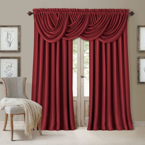 Waterfall Valance, Blackout Window Treatments, Blackout Panels, Pocket Window, Tab Curtains, Custom Drapes, Drapery Panels, Window Valance, Blackout Windows