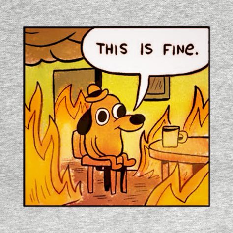 This Is Fine Dog, This Is Fine Meme, Free Kids Books, Dog Funny, Funny Posters, Black Cartoon, Design Reference, Tattoo Sketches, Drawing Reference