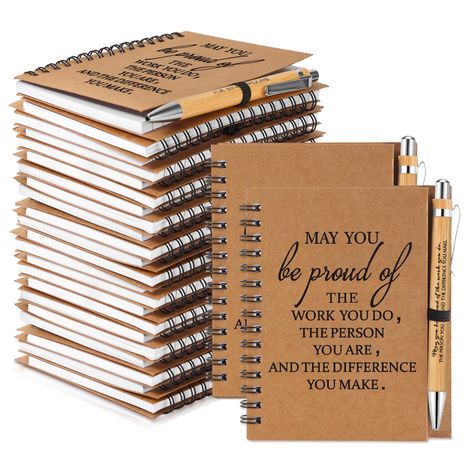 PRICES MAY VARY. Bulk Employee Gifts: you will receive a bulk employees appreciation gift, come with 15 pieces employee appreciation notebooks and 15 pieces black ink ballpoint pens, a personalized employee appreciation for your staff; And built in 50 pages of each mini journal notebook for employees, ideal for you to keep to do lists Inspirational Design: these inspiration notebooks are with exquisite design, printed with the inspirational sentences of [May you be proud of the work you do, the Work Mom Gifts, Custodial Appreciation Gifts, Work Anniversary Gifts For Employees, Co Worker Gifts, Childcare Facility, Work Anniversary Gifts, Farewell Gift For Coworker, Gifts For Employees, Employee Christmas Gifts