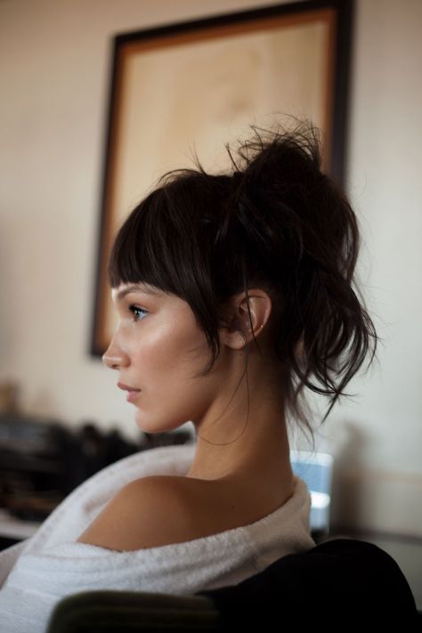 1920s Long Hair, Hairstyles For Indian Wedding, 1920s Hair, Baby Bangs, Grunge Hair, Bang Bang, Ponytail Hairstyles, Bella Hadid, Hairstyles With Bangs