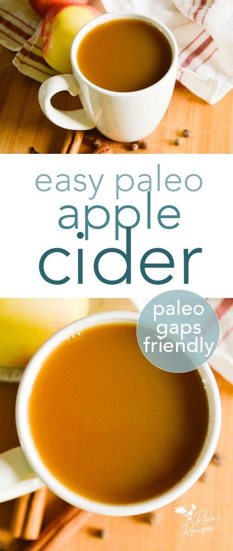 Nourish yourself while warming up with this easy and delicious homemade paleo apple cider! Only a few, natural ingredients, and sweetened with honey, this drink is perfect for fall, winter, and spring. #homemade #paleo #apple #cider #drinks #glutenfree #gapsdiet #cinnamon Paleo Apple Cider, Apple Cider Drinks, Homemade Apple Juice, Paleo Apple, Nourish Yourself, Cider Drinks, Scd Diet, Paleo Drinks, Apple Cider Recipe