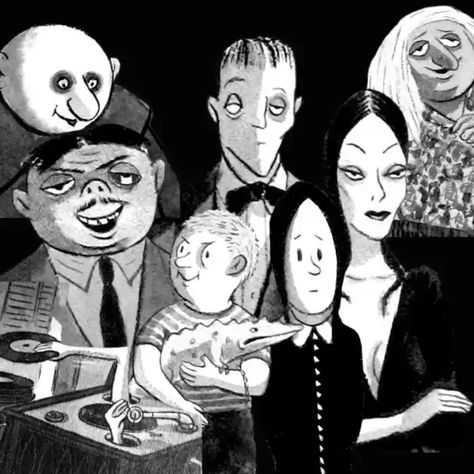 The On-Screen History of "The Addams Family" - ReelRundown Addams Family Film, Addams Family Members, Comic Strip Characters, John Astin, Addams Family Values, Charles Addams, Scooby Doo Movie, Gomez And Morticia, New Scooby Doo