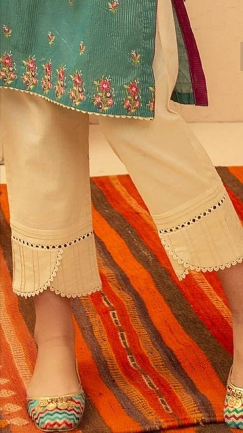 Trozer Designs Simple, Indian Bottoms For Women, Pent Designs For Suits, Bottom Designs For Suits, Suit Bottom Designs Indian Style, Trozer Designs 2023, Trauzer Designs Women, Pant Patterns For Women Pakistani, Pakistani Women Trouser Design