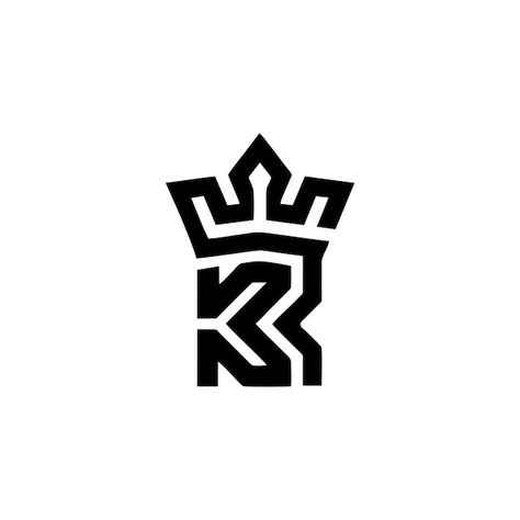 Vector initial k logo and crown | Premium Vector #Freepik #vector #logo #design-logo #letter-logo #art-logo K Crown Logo, K Logo Design Ideas, Letter K Logo Design, K Logo Design, K Logo, Initial K, K Logos, Initial Logo, Logo Letter