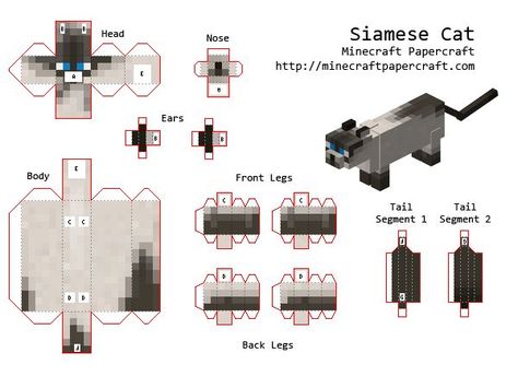 Cat Minecraft, Papercraft Minecraft Skin, Minecraft Templates, Minecraft Printables, Cat Template, Minecraft Blocks, Bangunan Minecraft, Diy Minecraft, Minecraft Mobs