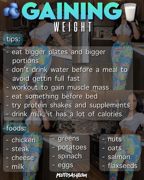 Weight Gain Drinks, Gain Weight Smoothie, Weight Gain Plan, Tips To Gain Weight, Muscle Gain Workout, Ways To Gain Weight, Healthy Weight Gain Foods, Food To Gain Muscle, Weight Gain Journey