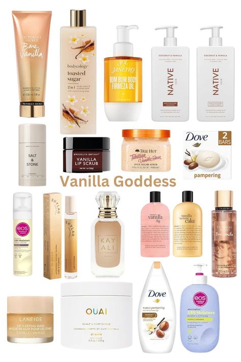 Some vanilla girlie essentials to smell like a delicious snack when walking by. Link to product page in the pin. #vanilla #smellgood #itgirl #aesthetic #affiliated Vanilla Products, Itgirl Aesthetic, Fragrance Lab, Serious Skin Care, Body Hygiene, Simple Skincare Routine, Bath And Body Works Perfume, Shower Skin Care, Body Smells