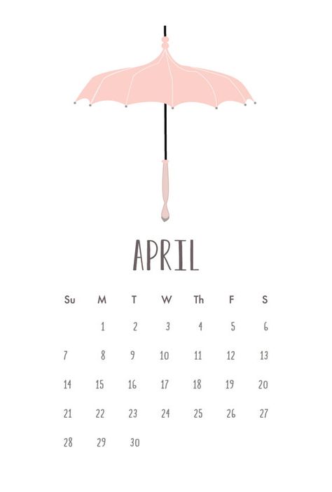 달력 디자인, Hello April, I Believe In Pink, Under My Umbrella, Calendar Wallpaper, Pink Easter, Pink Spring, April Showers, Birthday Month