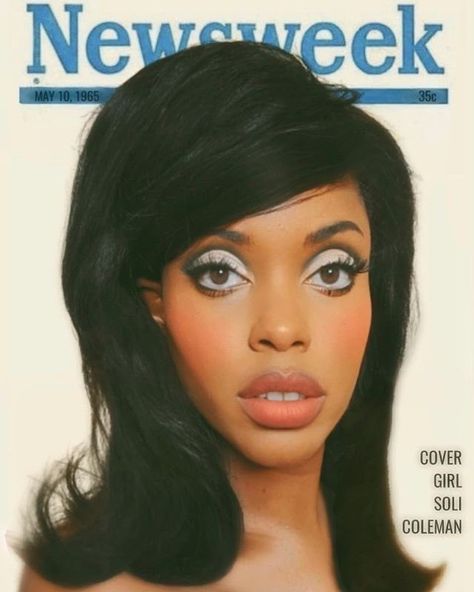 60s Asian Makeup, 80s Make Up Black Women, Vintage Makeup Looks Black Women, 60s Beauty Ads, Makeup Looks Vintage, Shelley Duvall Makeup, 70s Makeup Magazine, 70s Black Makeup, Black 60s Aesthetic