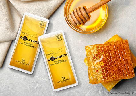 Golverdi on Packaging of the World - Creative Package Design Gallery Honey Packaging Design, Honey Packaging, Creative Package Design, Honey Design, Flower Branding, Innovative Packaging, Pure Honey, Brand Creation, Creative Package