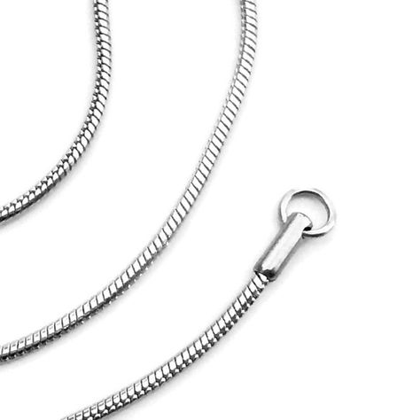 Shop, Necklaces, Chains, 18 Inch Stainless Steel Snake Necklace Chain Solid Round Smooth 2mm - CM11KCU44GL  #Necklaces #style #Accessories #jewelry #fashion #shopping #Chains Neutral Jewelry, Tarnished Jewelry, Diy Wire Jewelry, Snake Necklace, Snake Design, Silver Snake Chain, Chain Silver, Cool Necklaces, Steel Necklace