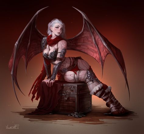 Fantasy Creatures, Pathfinder Rpg Characters, Female Demons, Image Painting, Demon Art, Oc Ideas, Female Character Design, Medieval Fantasy, Character Portraits