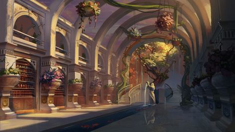 ArtStation - Magic Academy Fantasy Magic Academy, Magic Academy Art, Academy Concept Art, Magical Academy, Magic Academy, Fantasy Magic, Romantic Fantasy, Environmental Art, Book Aesthetic