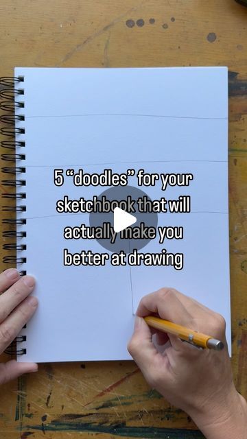 Tawnie Jeanne Terry on Instagram: "5 ideas for your sketchbook that will actually benefit you over time 🤗  (Yes I’m aware I accidentally stopped numbering after 2… me and numbers just don’t do well together 😂)   I always struggle with wanting to doodle or sketch in my sketchbook but not knowing where to start. These five exercises can help you get rid of the fear of starting. And then you can go crazy from there if you want!   There are no rules. If you decide to do a continuous line drawing of the tree in the park that you are sitting at and then you want to make the background in a traditional way then so be it! Just have FUN with it and let it be an avenue to help you just begin. And luckily in the process these doodle can help you get better at drawing over time.   It does take time. Cute Doodle Art Tutorial, Things To Draw When Your Angry, What To Draw With Sharpies, Quick Doodles Sketches, Doodling Art Ideas, Drawing Board Ideas, Traditional Doodle Art, How To Draw Better Tips, Vignette Drawing Simple