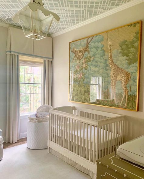 Anne Wagoner Interiors on Instagram: “What nursery dreams are made of... ✨ DESIGN: @katiegibsoninteriors” Crib Under Window, Nursery Ideas Luxury, Vw Nursery, Elegant Nursery Ideas, Classic Nursery Ideas, Baby Nursery In Parents Room, Interior Design Nursery, French Country Nursery, Cece Barfield