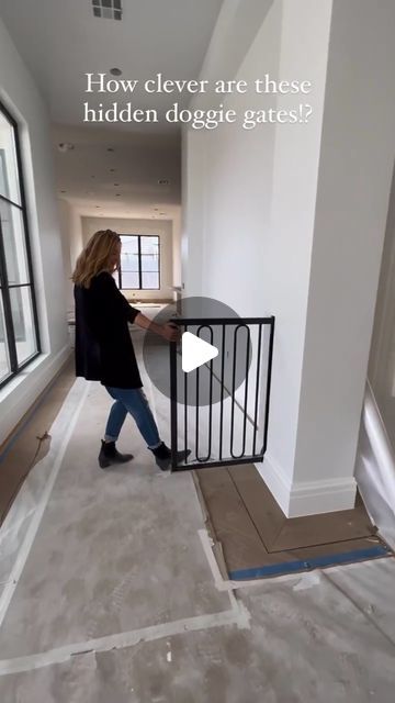 DesignTherapy on Instagram: "Doggie/baby gates designed by Hailey House West Design Video by Nichole Lynne  DM for business inquiries. #DesignTherapy to get featured. Turn ON the post notifications to see new content.  #designtherapy #therapydesign #therapy #masterdesigner #product #productdesign #productdesigner #producers #products #design #designmaster #designer #designinspiration #interior #interiordesign #interiorarchitecture #pet #petdesign #petdesigns #doggiedoors #dogdoors #babydoors #dogs #babys #door #gate #doors #gates" Built In Dog Gate, Dog Gates, Baby Gates, Dog Gate, Design Video, Door Gate, Products Design, Design Master, Dog Door