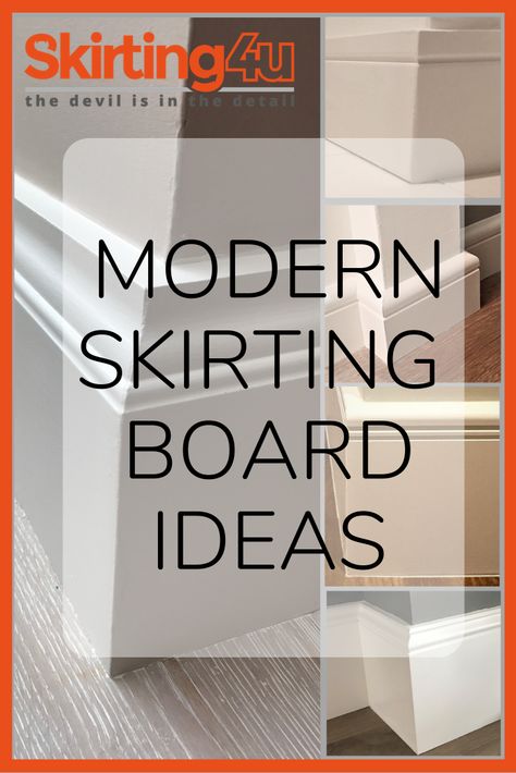 If you are decorating your room with a modern or contemporary style, this blog post will help you decide on the perfect modern skirting board design for you!  We cover what type of skirting board designs work best in modern interiors, as well as ideas on how to correctly size and add colour to your skirting boards to really add to a contemporary scheme. Floor Skirting Design, Paint Skirting Boards Same As Walls, Contemporary Skirting Board Ideas, Skirting And Architrave Ideas, Wall Skirting Design, Skirting Ideas For Homes, Floor Skirting Ideas, Wall Skirting Ideas, Skirting Board Ideas Colour