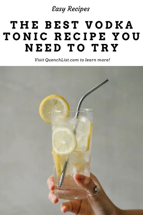 Vodka Tonic Recipe, How To Make Vodka, Best Vodka, Vodka Tonic, Tonic Drink, Tonic Recipe, Tonic Water, Foods With Gluten, Soft Drinks