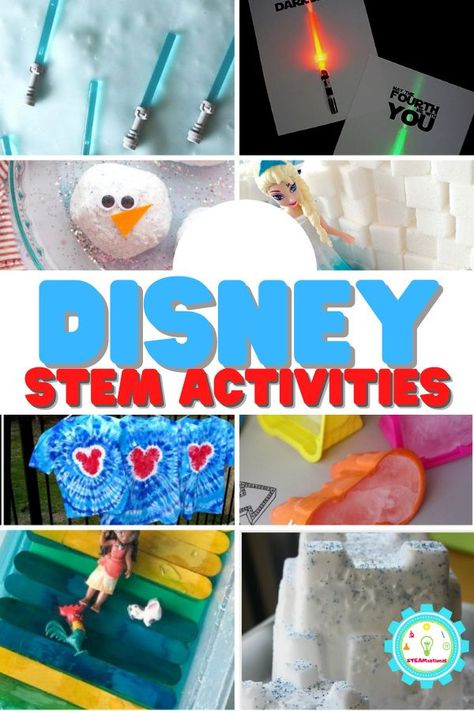 For Disney lovers, Disney STEM activities are where it's at! The 20 STEM activities on this list are inspired by Disney characters and shows. Princess Learning Activities, Pixar Activities For Kids, Disney Day Preschool, Disney Themed Classroom Activities, Disney Steam Activities, Disney Educational Activities, Elemental Movie Crafts, Disney Activities For Kindergarten, Disney Day Classroom Activities