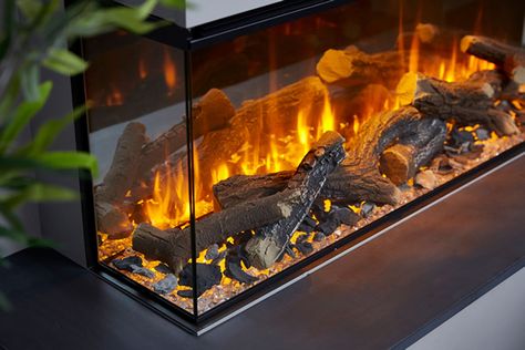 Fire Feature Wall, Modern Wood Burning Stoves, Inset Stoves, Electric Logs, Inset Electric Fires, Recessed Electric Fireplace, Fireplace Beam, Diy Home Interior, Electric Fire