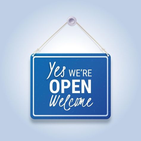 We Are Open Sign, Yes We Are Open, Out Of Order Sign, Open Business, Invitation Card Format, Were Open, Construction Signs, Open Sign, Business Branding Inspiration