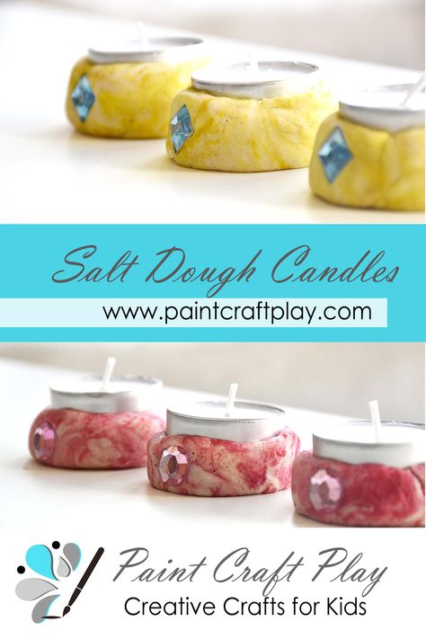 This salt dough candles craft project requires a few simple ingredients and makes beautiful candles holders which can act as a decorative accessory for any room. Salt Dough Crafts, Candle Craft, Candles Holders, Salt Dough, Beautiful Candles, Painting Projects, Creative Crafts, Simple Ingredient, Candle Holder