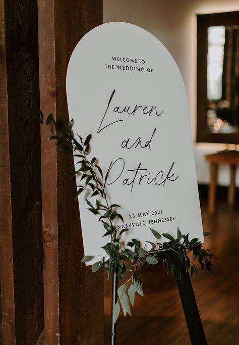 Arched Black and White Wedding Welcome Sign Wedding Welcome Boards, Wedding Entrance Sign, Wedding Welcome Board, Engagement Signs, Wedding Ceremony Signs, Ceremony Signs, Wedding Entrance, Wooden Display, Future Wedding Plans