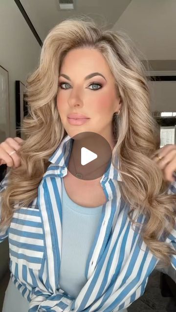 Stephanie Leigh Schlund on Instagram: "🌟 Want salon-worthy hair without the salon price tag? 💇‍♀️✨   Dive into my step-by-step tutorial for achieving the perfect blowout at home! 🏠💨 From prepping to styling, I’ve got you covered with all the tips and tricks you need to know. 💁‍♀️  Comment LINK below and I’ll send you the collage of products! 💬🔗   #DIYHair #SalonBlowout #HairTutorial #AtHomeBeauty #HairCareTips #BeautyInfluencer #HairGoals #LTKbeauty #grwmreel #barbiehair #grwmhairedition #glamhair #bighairgoals #bighair #grwm" How To Soft Curls For Long Hair, How To Curl Big Waves, Long Hair Bouncy Curls, Large Bouncy Curls, Salon Blowout Long Hair, Big Soft Curls For Long Hair, Big Barrel Curls Long Hair, Voluminous Curled Hair, Volumptious Hair Curls