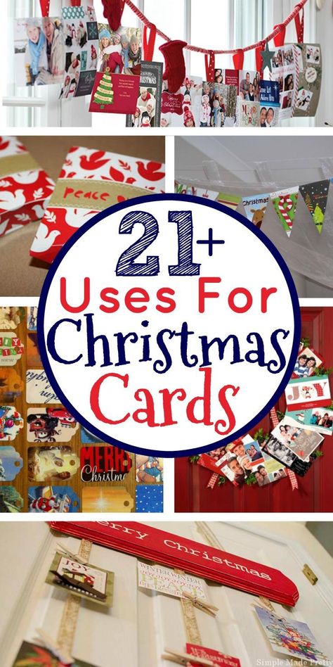 For those of you that like to keep holiday cards, here are 20+ things to do with Christmas cards. What to do with old Christmas cards, uses for Christmas cards, upcycle Christmas cards Upcycle Christmas, Old Christmas Cards, Recycle Christmas Cards, Old Greeting Cards, Recycled Cards, Old Cards, Greeting Card Craft, Christmas Card Crafts, Old Christmas