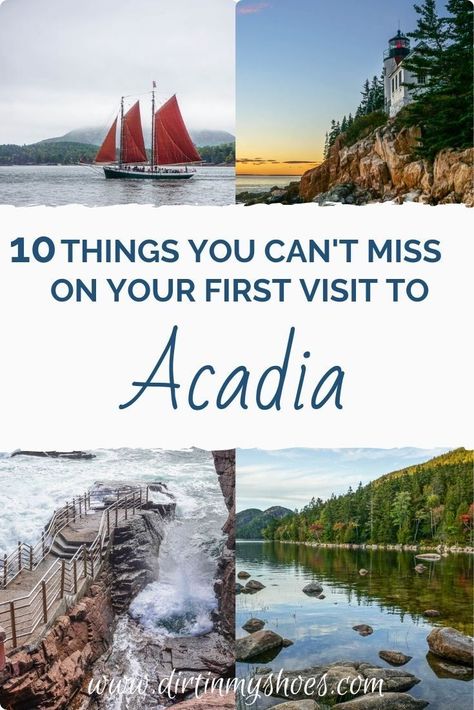 Acadia National Park is one of the most beautiful places in Maine, and should be on everybody's bucket lists! Planning the itinerary can be a challenge though, that is why I'm sharing this list of 10 things to do in Acadia. Whether you enjoy hiking with kids and family, camping with friends, or traveling solo this list will help you get on the trail, find your lighthouse, and see the best of Acadia! 30 Bucket List, Gracie Concert, Arcadia National Park, Usa Trips, Sisters Trip, Acadia Maine, Maine Road Trip, Maine Trip, Boston Vacation