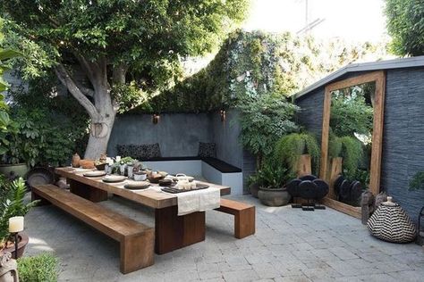 Design Per Patio, Backyard Table, Large Backyard, Landscape Designs, Design Exterior, Small Backyard Pools, Backyard Patio Designs, Backyard Decor, Backyard Design