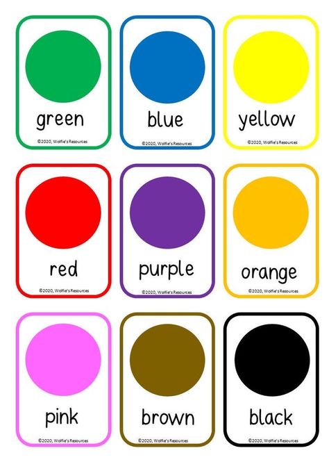 Colour Teaching Activities, Colour Posters Classroom Free Printables, Flashcards For Preschoolers, Colors Posters For Classroom, Color And Shape Activities For Toddlers, Colours For Kindergarten, Colors And Shapes For Toddlers, Learning Charts For Toddlers, Colors And Shapes Preschool Activities