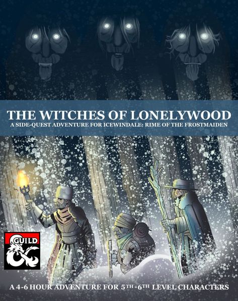 The Witches of Lonelywood Icewind Dale, Side Quest, Adventure Design, The Witches, Dungeon Master, Tabletop Rpg, Dungeons And Dragons, Witch, Map