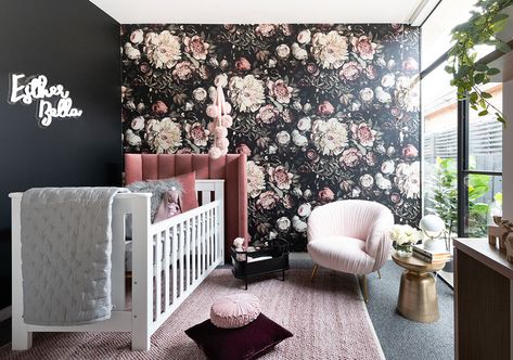 Prices of Wallpapers in Nigeria Today (2021) One of the core things to consider when decorating a room is the walls. Apart from the fact that they are the first people set eyes on, they widely determine how beautiful and well designed a room is. Thankfully, there are various ways and options to pick from […] Black Floral Nursery, Dark Nursery, Black Nursery, Girl Nursery Room, Nursery Room Inspiration, Baby Room Design, Floral Nursery, Baby Girl Nursery