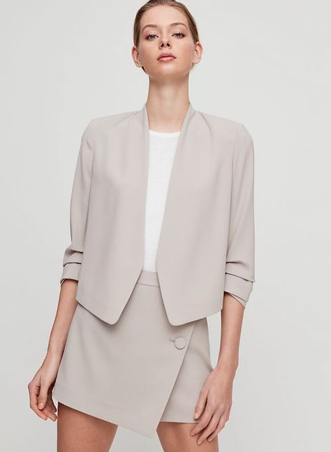 MACAULEY BLAZER SHORT | Aritzia Insta Outfits, Womens Blazer, Blazer And Shorts, Closet Fashion, Formal Outfit, Blazer Fashion, Blazer Dress, Colorful Fashion, Work Outfit