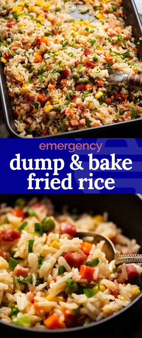 Recipe Tin Eats Fried Rice, Fried Rice Casserole Recipes, Baked Rice Dishes Ovens, Oven Baked Fried Rice, Oven Baked Fried Rice Recipes, Baked Rice Casserole Recipes, One Pan Fried Rice, Chinese Rice Casserole, Oven Baked Vegetable Rice