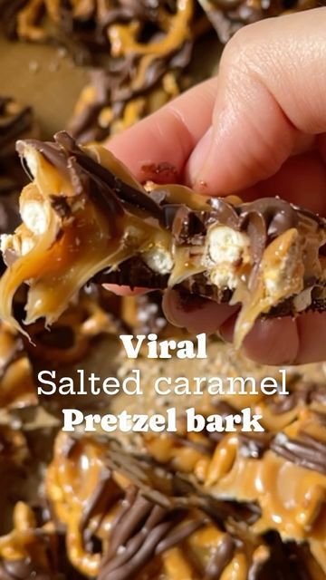 Pretzel Bark Recipes, Salted Caramel Pretzel Bark, Caramel Pretzel Bark, Crunchy Caramel, Pretzel Bark, Salted Caramel Pretzels, Christmas Cookie Box, Christmas Sweet Treats, Bark Recipe