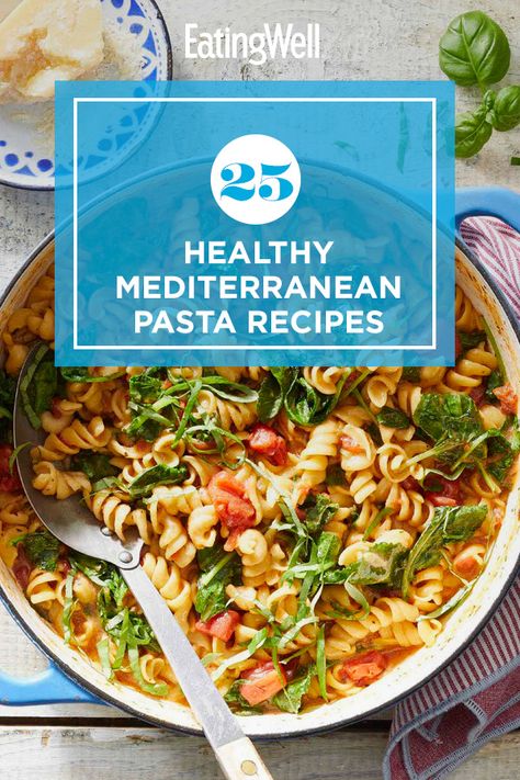 From Mediterranean pasta salad to our One-Pan Chicken Parmesan Pasta, these Mediterranean pasta recipes will satisfy your carb cravings in no time! These meals may all seem decadent, but they’re filled with fresh, wholesome ingredients to keep you full and fueled. These healthy Mediterranean recipes are so delicious, you’ll want to eat them every night of the week! #mediterraneanrecipes #mediterraneanfood #mediterraneandishes #mediterraneandiet #healthyrecipes Meditterean Diet Pasta Recipes, Meteranian Pasta Recipes, Healthy Mediterranean Pasta Recipes, Mediterranean Diet Recipes Dinners Easy, Mediterranean Dinners Recipes, Meditterean Pasta Recipes, Mediterranean Diet Pasta Dishes, Mediterranean Noodle Recipes, Mediterranean Diet Recipes Pasta