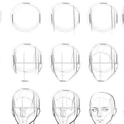 art tutorials on Instagram: "Draw a female face step by step Credit : seungyoonlee on artstation . Follow @my.art.memes for more .  . For paid shoutout, follow link in profile! . #practice #drawingreferences #artreference #drawingtutorials #reference #pointofview #arttips #howtodraw #illustration #drawinghelp #arthelp #digitalpainting #anime #manga #drawingtutorial #digitalillustration #anatomy #arttutorial #arttutorials" Face In Profile Tutorial, Webtoon Face Tutorial, Anime Face Shape Tutorial, How To Make Anime Face Step By Step, Practice Drawing Exercises, Head Sketch Tutorial Face Proportions, Face Mapping, Face Anatomy, Drawing Tutorial Face