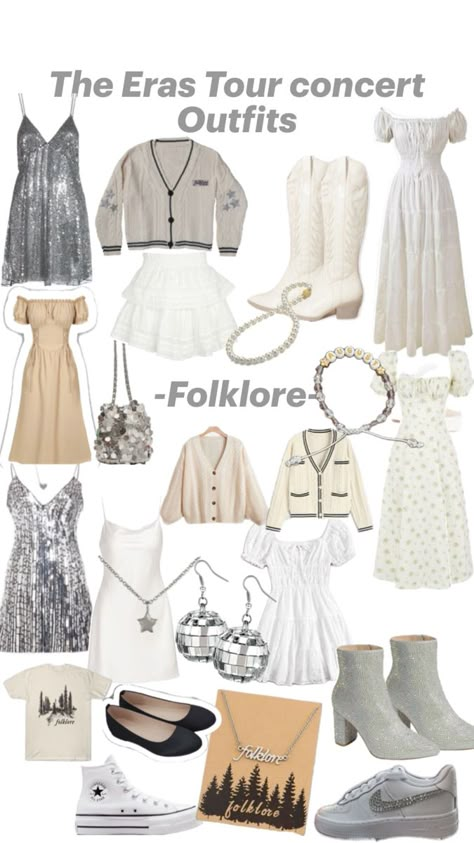 Ts Folklore Outfits, Eras Tour Outfit Ideas For Cold Weather, Taylor Swift Concert Folklore Outfit, Eras Tour Outfits Inspo Folklore, Folklore Eras Tour Outfits Ideas, Eras Folklore Outfit, Debut Eras Tour Outfit Ideas, Fall Eras Tour Outfit, Era Tour Outfits Folklore