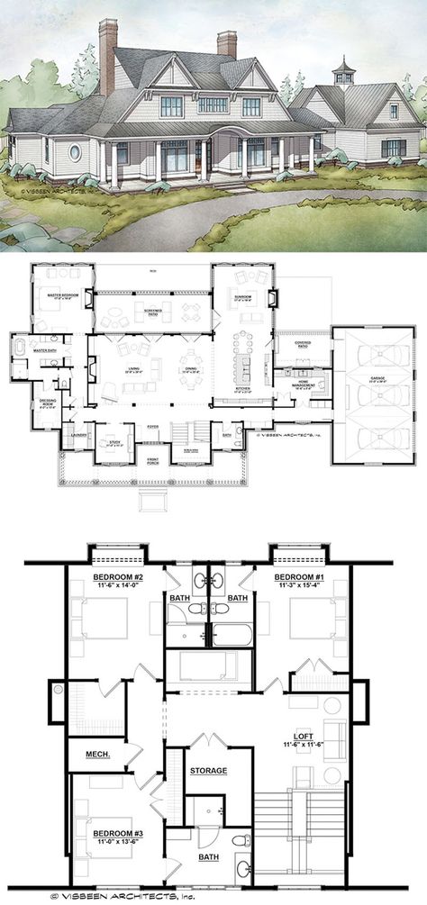 7 Most Popular Farmhouse Plans With Pictures - Nikki's Plate Farm House Plans, Restoration House, Farmhouse Floor Plans, Farmhouse House, Old Farm Houses, House Plans Farmhouse, Industrial Farmhouse, Modern Farmhouse Plans, House Blueprints