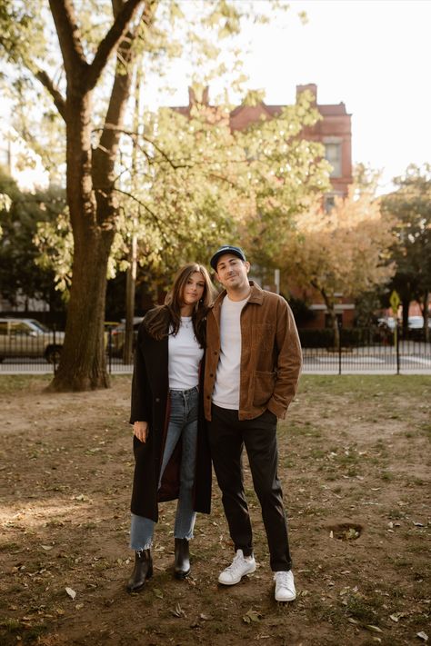 fall engagement shoot outfit ideas, minimal engagement shoot outfit, casual engagement shoot, long black fall coat, fall fashion 2023, black boots for fall, jeans for fall, ootd, fall fashion inspo, minimal bride, engagement shoot photos Men’s Engagement Photo Outfits Fall, Engagement Photos Outfits Couple, Engagement Photo Mens Outfit, Casual Fall Couples Photoshoot, Casual Photoshoot Poses Couple, Women Fall Photoshoot Outfits, Casual Engagement Pictures Outfits Black Couples, Fall Outfit Engagement Photos, Engagement Photo Winter Outfits