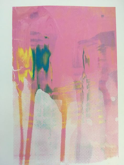 Abstract Screen Print, Monoprint Screenprint, Halftone Screenprint, Screenprinting Ideas, Halftone Art, Store Cupboard, Silkscreen Printing, Screen Printing Art, Ap Art