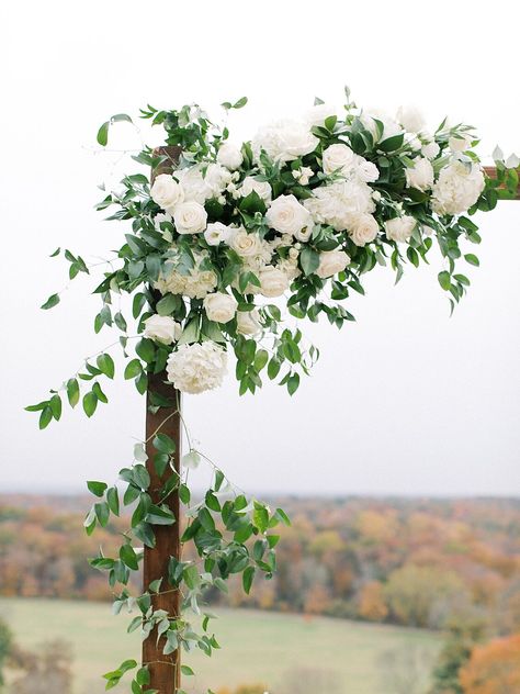 Wedding Arbor With White Flowers, Wedding Ceremony Arch Decor, White And Greenery Arch Flowers, Wedding Arch White Flowers And Greenery Simple, White And Green Arch Flowers, Romantic White Wedding Flowers, Floral Arch Wedding Outdoor Simple, Wedding Arch Simple Greenery, White Wedding Altar Flowers