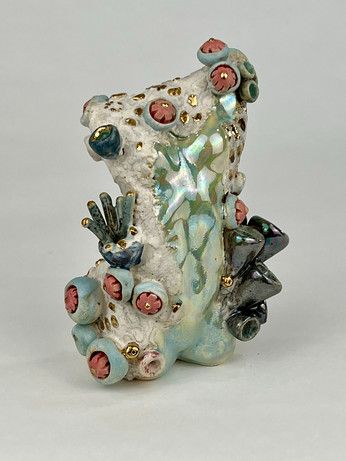 Julia C R Gray : Purchase NEW ARTWORK: ART San Diego 2022 Slip Casting Ceramics, Ceramic Woman, Woman Artist, Coral Bleaching, Hidden Images, Organic Ceramics, Coral Pattern, Ceramics Projects, Ceramic Studio